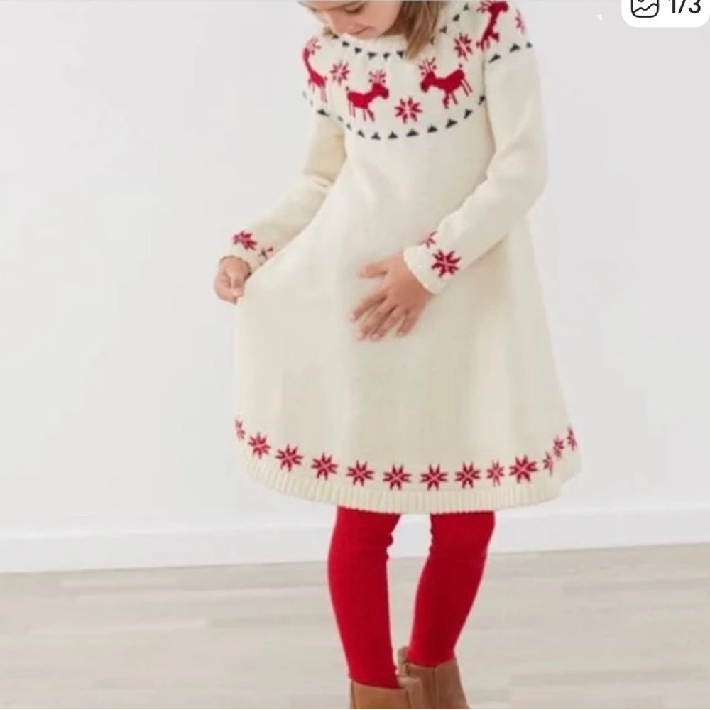 Hannah Andersson Cream Sweater Dress